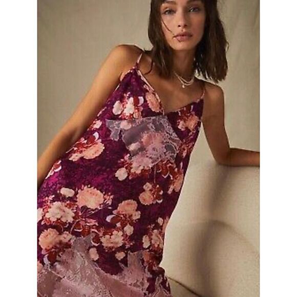 NEW Intimately by Free People Women’s XS Sun Fade Slip Dress Jewel Combo - Picture 1 of 15